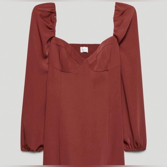 Aritzia Wilfred Novella Dress Size 0 Garnet Red - Picture 1 of 4